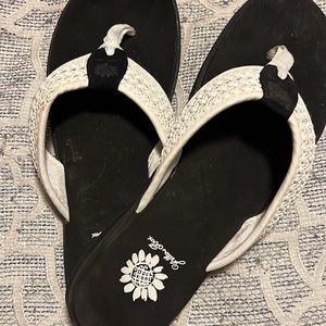 Yellow box flip flop